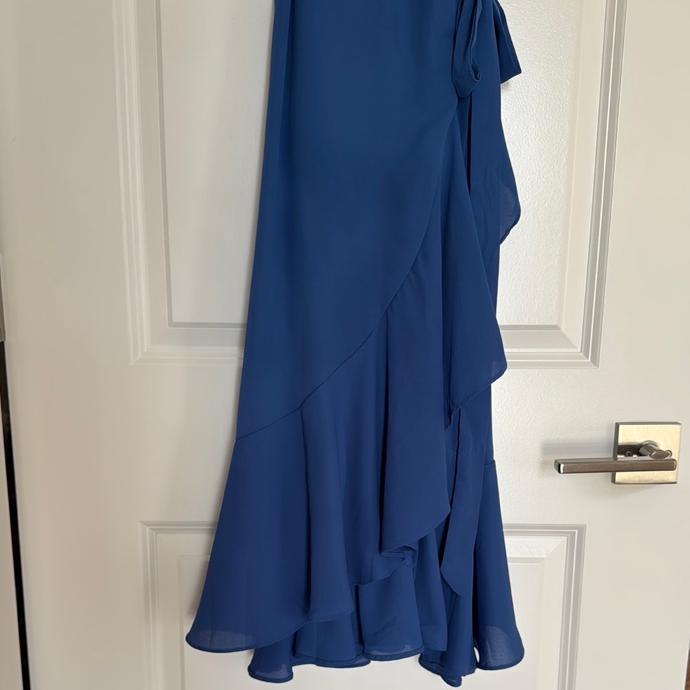 Lulus Blue Wrap Dress - Picture 5 of 5